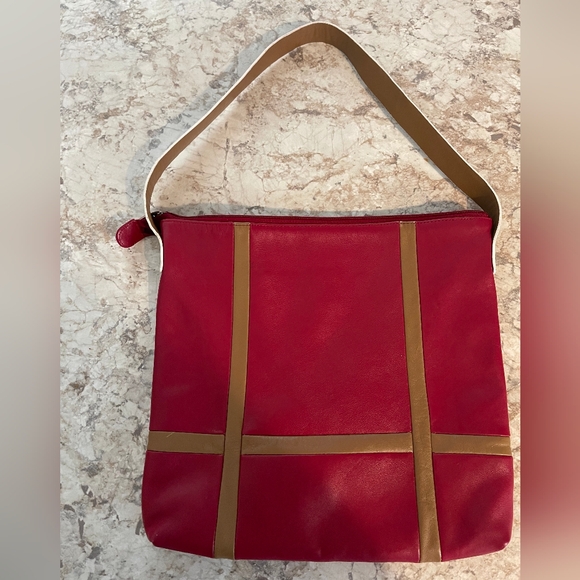 Red and Brown Women's Andrew Marc Handbag - Picture 3 of 15